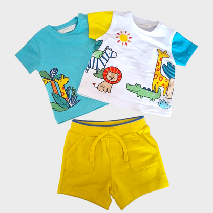 Mayoral Newborn Boys Three-Piece T Shirts and Shorts Set 1002-94