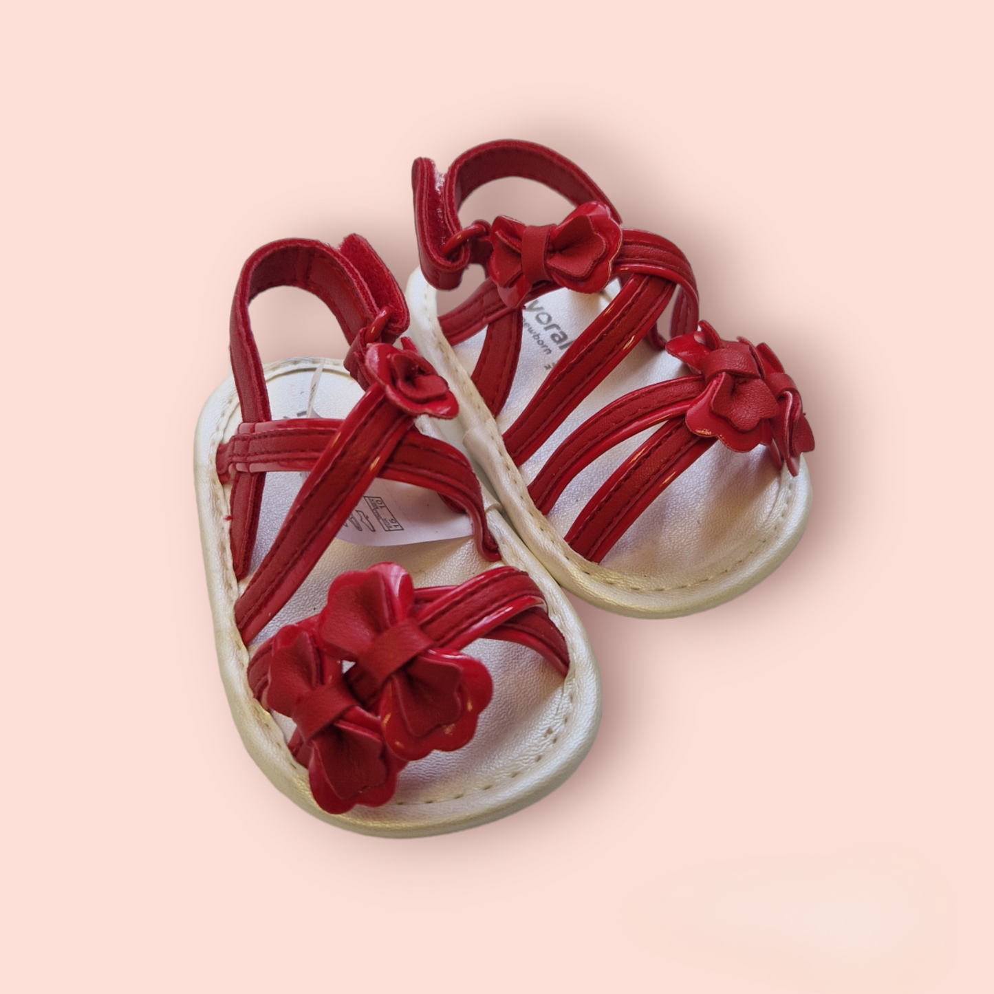 Mayoral Red Sandals With Bows  First Size Shoes (15)