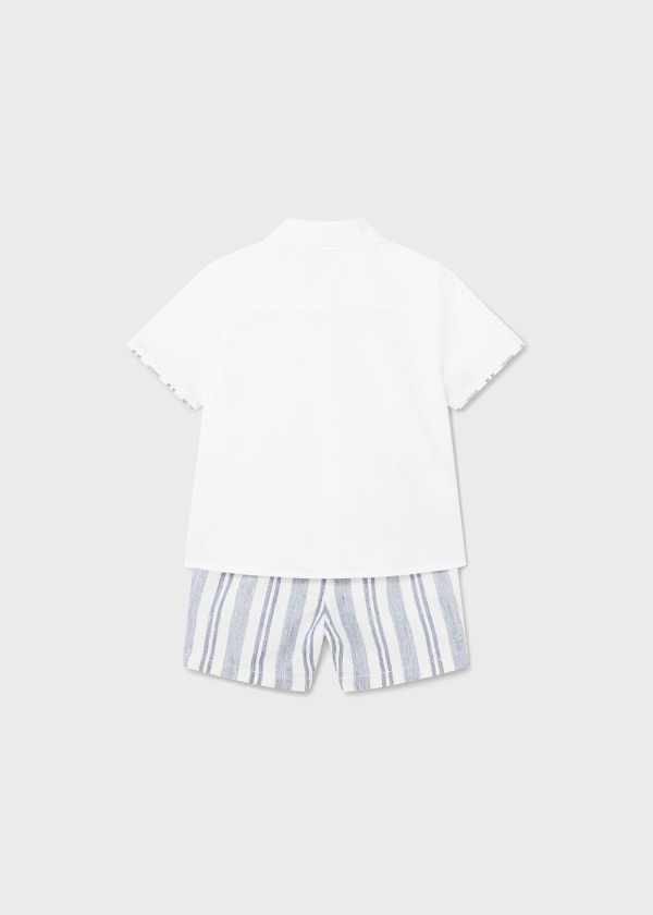 Mayoral 12 Month Boys Linen Mix Short Set