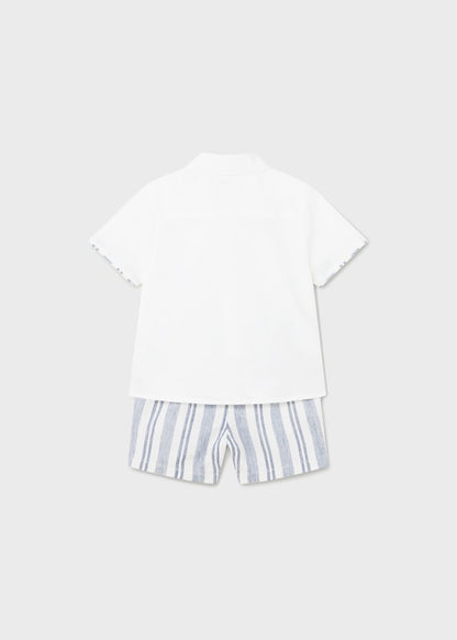 Mayoral 12 Month Boys Linen Mix Short Set