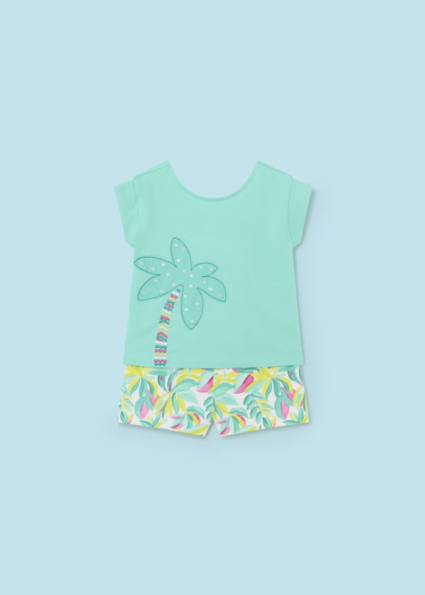 Mayoral Girls Age 12 Months Printed Shorts & T Shirt