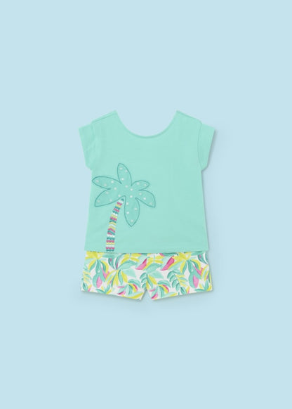 Mayoral Girls Age 12 Months Printed Shorts & T Shirt