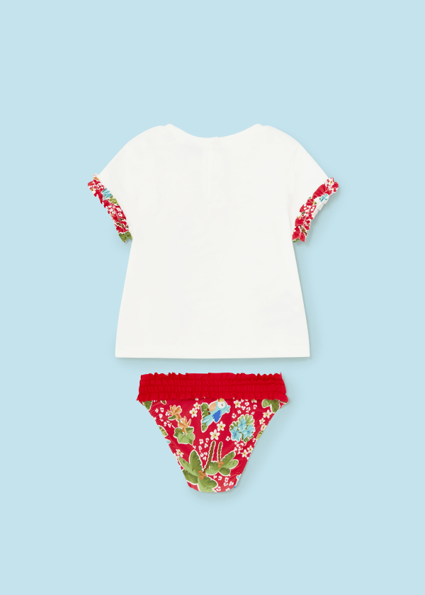 Mayoral Girls Age 12 Months Swim Knickers & T Shirt