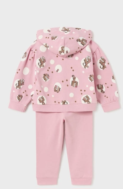 Mayoral Two-Piece Cotton Jogging Suit Girls Age 12 Months