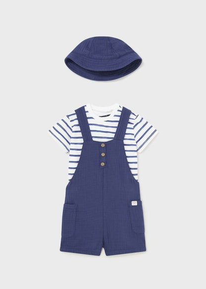 Mayoral 12 Month Boys Bambula Dungaree Short Set