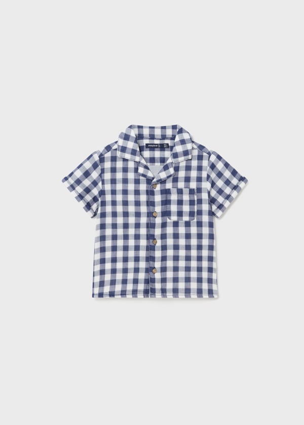 Mayoral Boys Gingham Cotton Shirt Age 12 Months