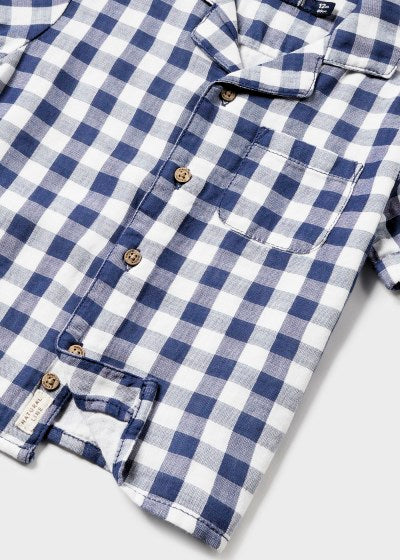 Mayoral Boys Gingham Cotton Shirt Age 12 Months