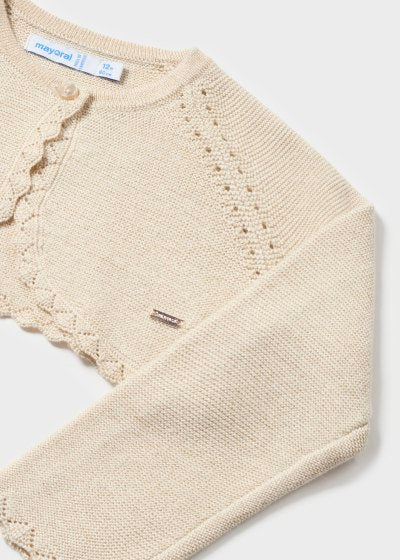 Copy of Mayoral 12 Month Girls Rose Knitted Bolero Cardigan 306-50