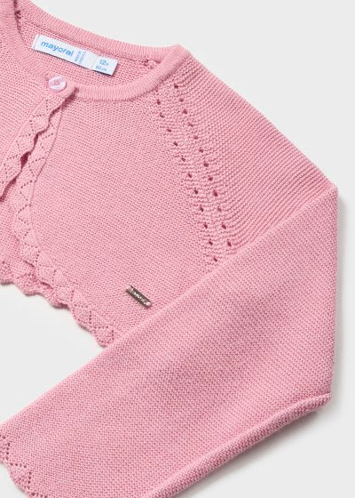 Mayoral 12 Month Girls Rose Knitted Bolero Cardigan 306-50