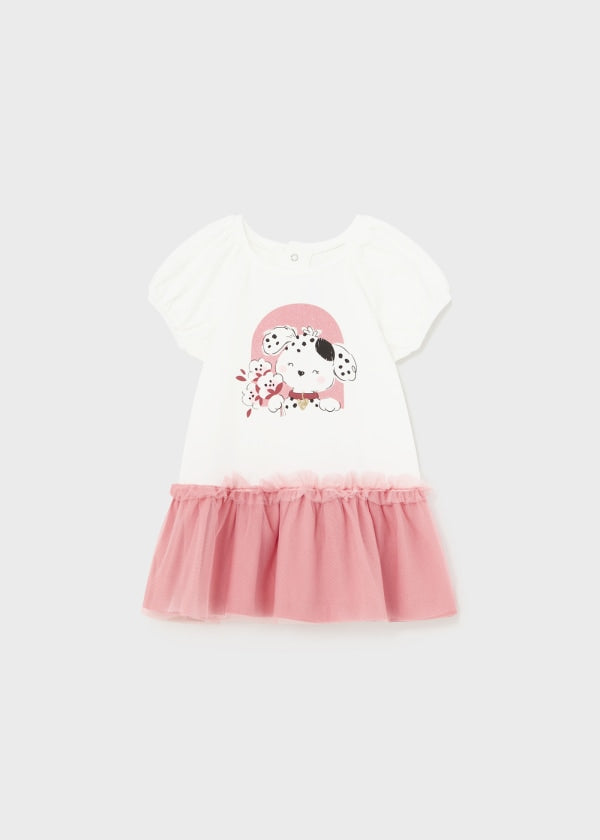 Mayoral Girls Age 12 Months Combined Tulle Dress