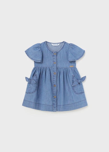 Mayoral Girls Age 12 Months Soft Denim Dress