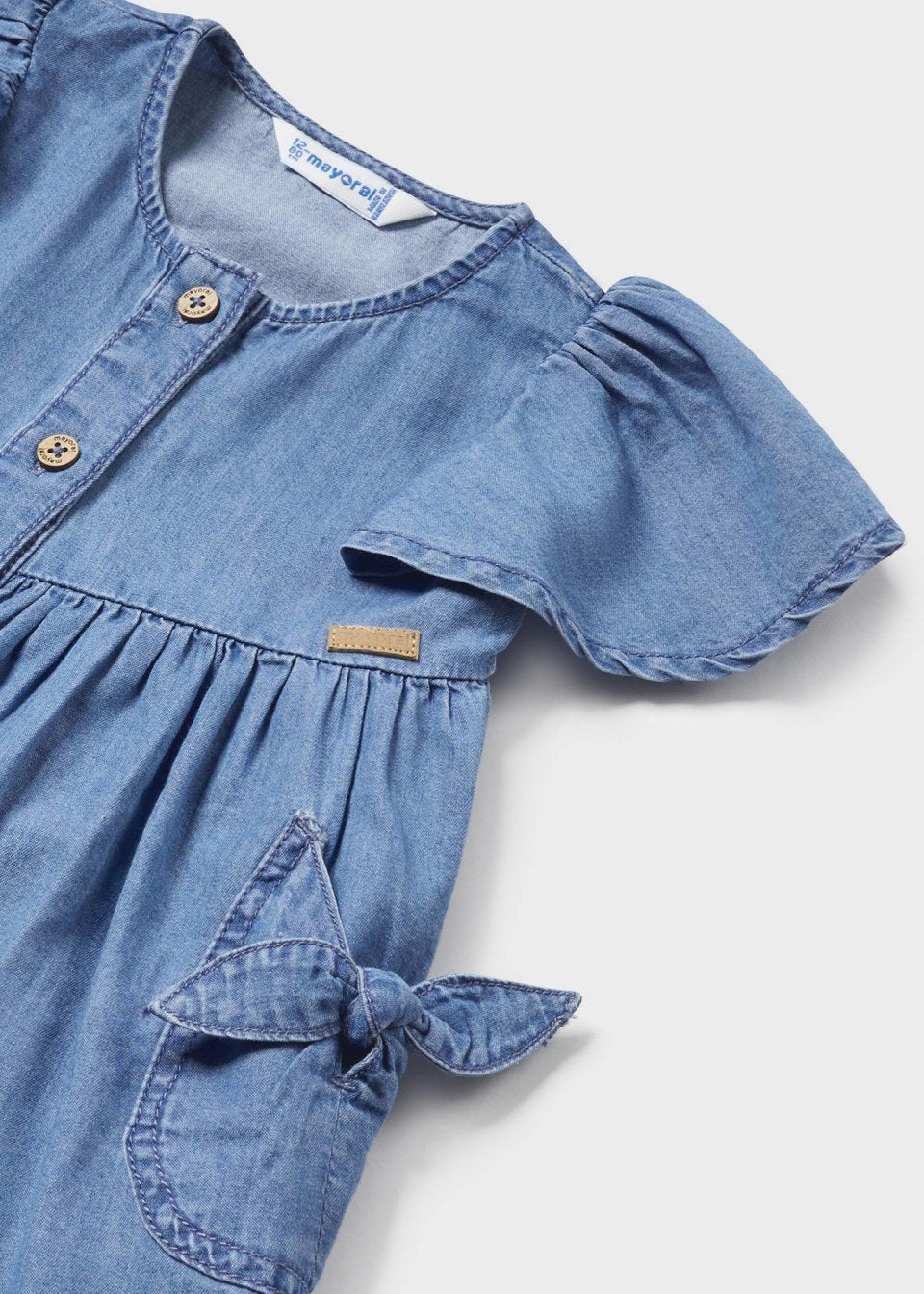 Mayoral Girls Age 12 Months Soft Denim Dress