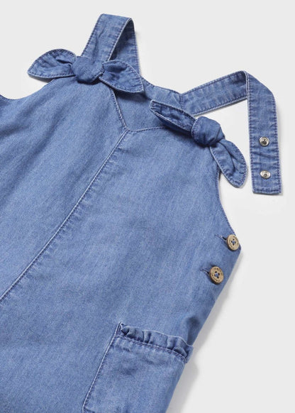 Mayoral Girls Age 12 Months Soft Denim Romper/ Jumpsuit