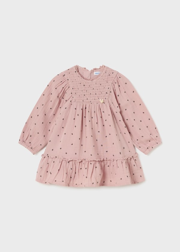 Mayoral 12 Month Girls Seersucker Polka Dot Dress 2925 69