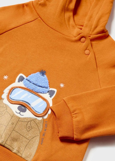 Mayoral 12 Month Boys Hooded Top With Interactive Print