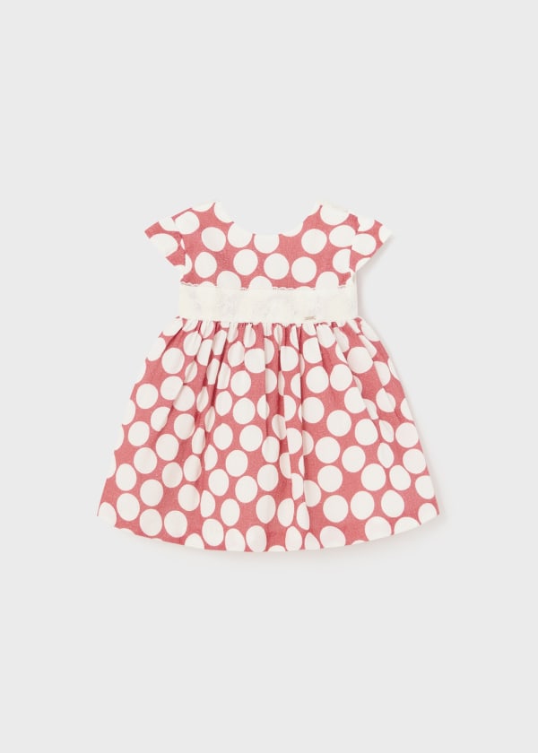 Mayoral Girls Age 12 Months Jacquard Polka Dot Dress 1905-55