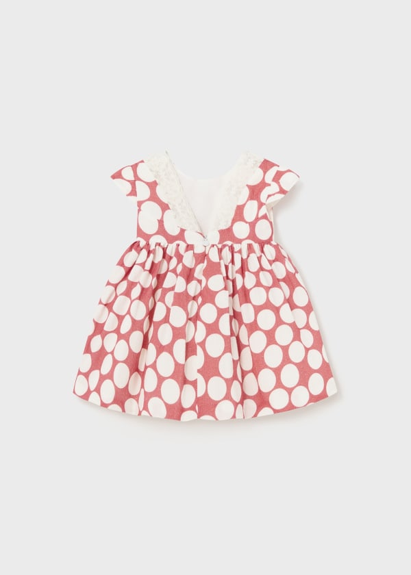 Mayoral Girls Age 12 Months Jacquard Polka Dot Dress 1905-55