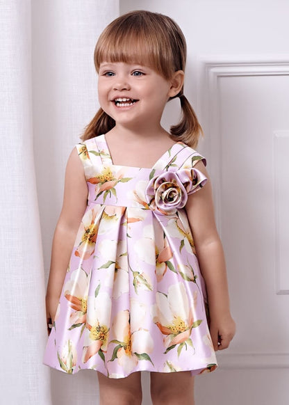 Abel & Lula Girls Printed Mikado Dress Age 12 Months