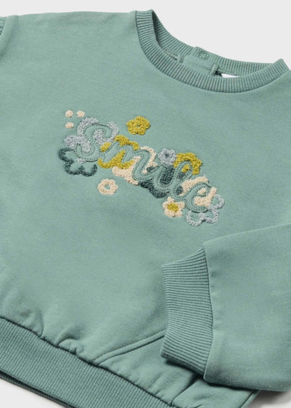 Mayoral 12 Month Girls Sweatshirt Jumper With Textured Motif 2476 10