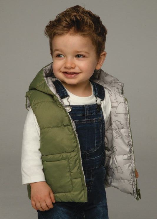 Mayoral 12 Month Boys reversible Printed Padded Gilet 2317 55