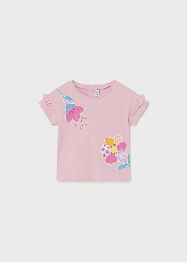 Mayoral Girls Age 12 Months Printed Soft Cotton Tops