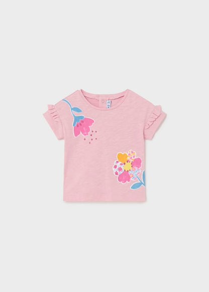 Mayoral Girls Age 12 Months Printed Soft Cotton Tops