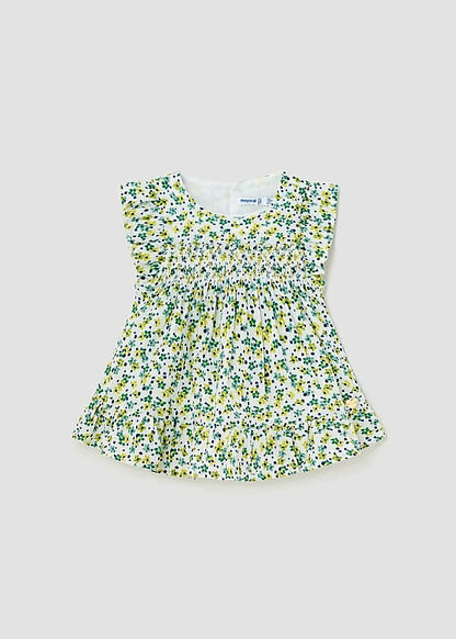 Mayoral Girls Age 12 Months Floral Cotton Blouse 1102-46