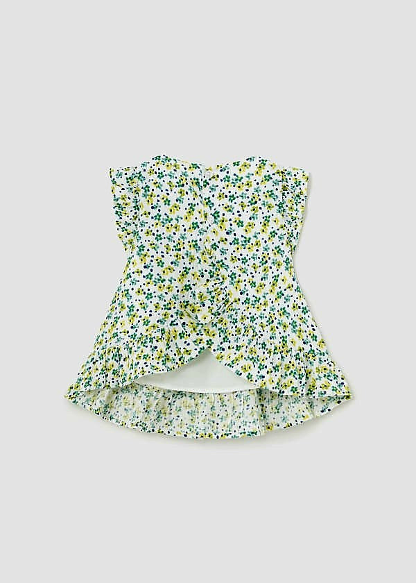 Mayoral Girls Age 12 Months Floral Cotton Blouse 1102-46