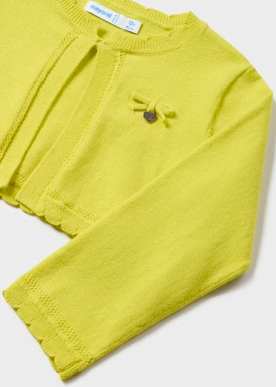 Mayoral 12 Month Girls Lemon Sherbet Knitted Bolero Cardigan 302-41