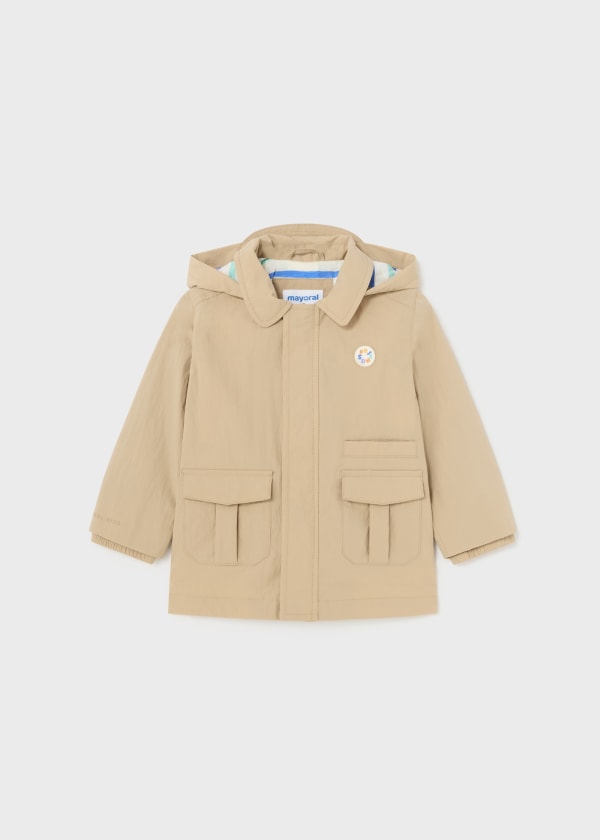 Mayoral 12 Month Boys Beige Hooded Windbreaker 1450-70