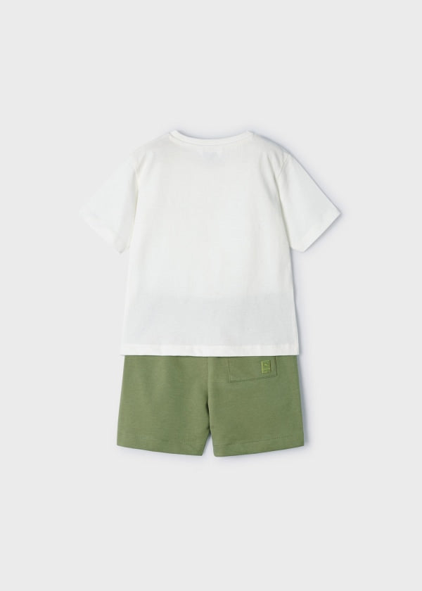 Mayoral Age 4 Boys Short Sleeved Cotton Top &  Shorts Set