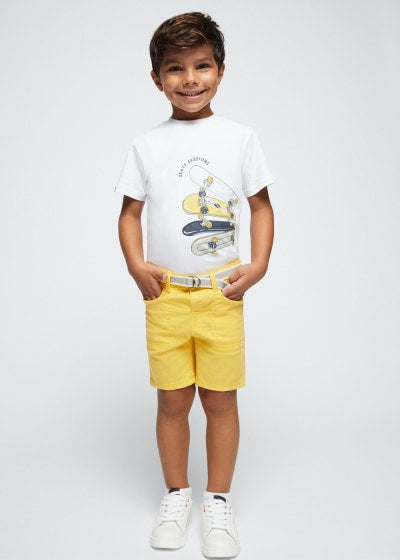 Mayoral Boys Age 4 Belted Cotton Shorts 3275-10