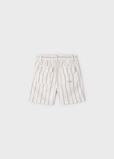 Mayoral Age 4 Boys Striped Linen Blend Shorts