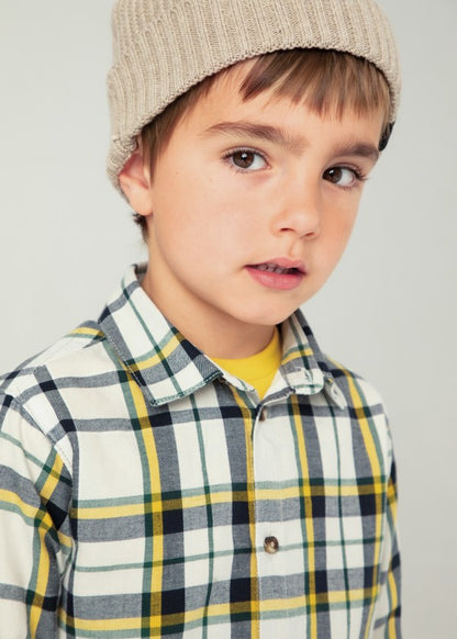 Mayoral Age 4 Boys Soft Cotton Checked Shirt 4115-89