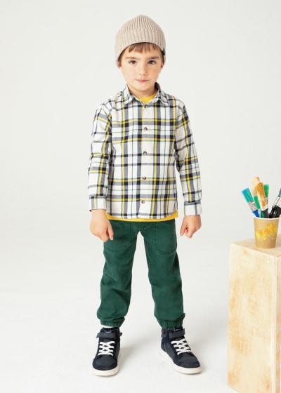 Mayoral Age 4 Boys Soft Cotton Checked Shirt 4115-89