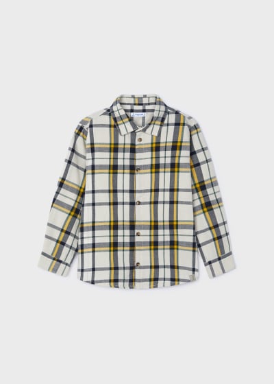 Mayoral Age 4 Boys Soft Cotton Checked Shirt 4115-89