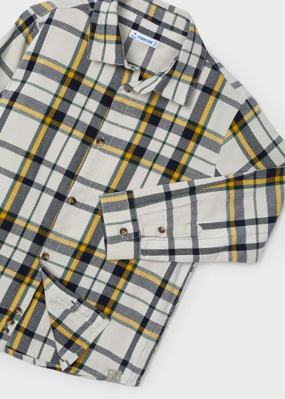 Mayoral Age 4 Boys Soft Cotton Checked Shirt 4115-89