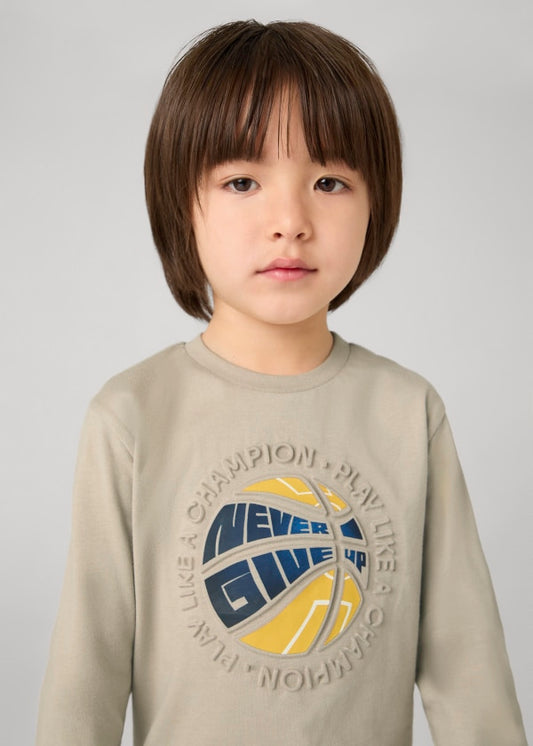 Mayoral Age 4 Boys  Long-Sleeved Cotton Top 4050-54