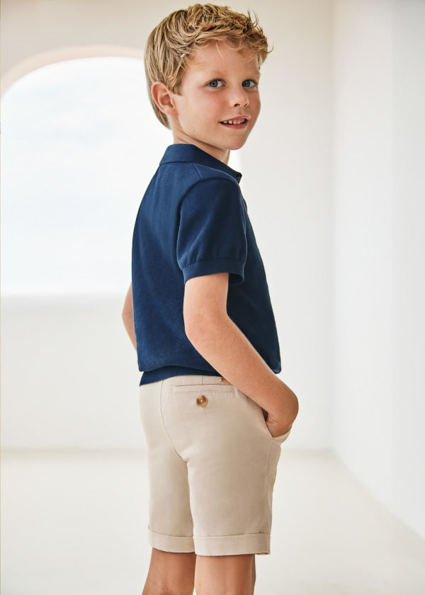 Mayoral Age 4 Boys Linen Blend Chino Shorts 3267-76