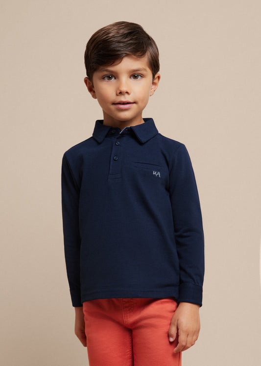 Mayoral Age 4 Boys Long-Sleeved Polo Shirt  3111–89