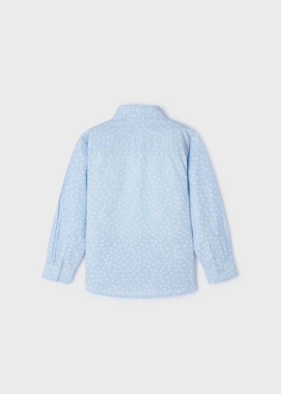 Mayoral Age 4 Boys Long Sleeved Sky Blue Shirt 3124-40