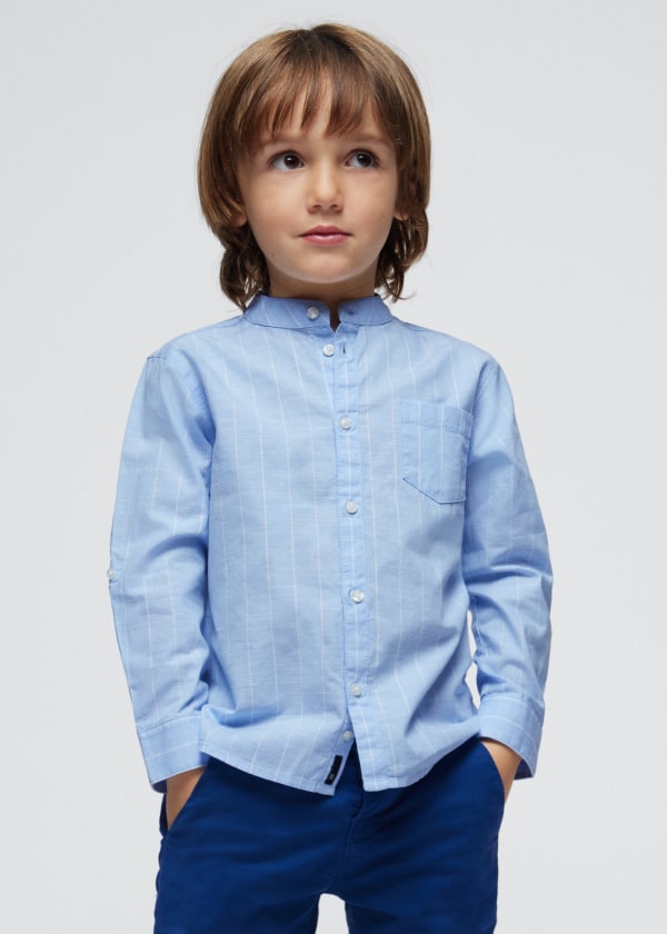 Mayoral Age 4 Boys Long Sleeved Striped Shirt 3121-31