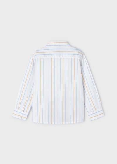 Mayoral Age 4 Boys Long Sleeved Striped Oxford Shirt 3123-32