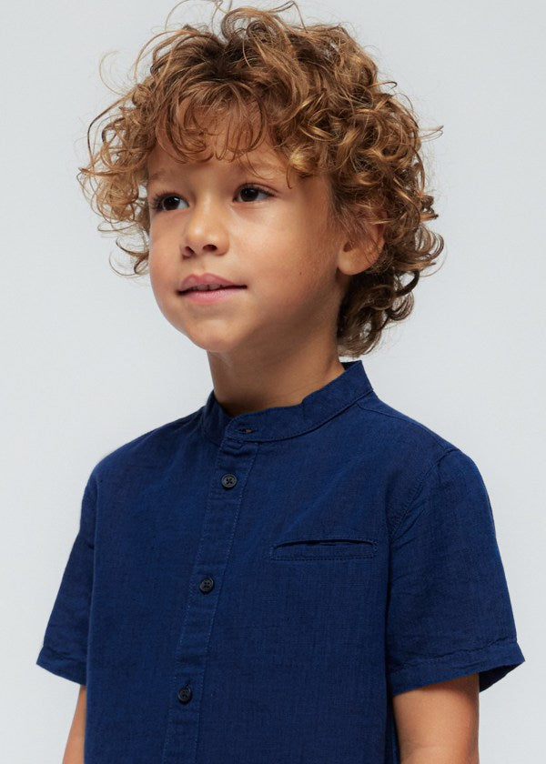 Mayoral Age 4 Boys Mao Linen Shirt 3113–52