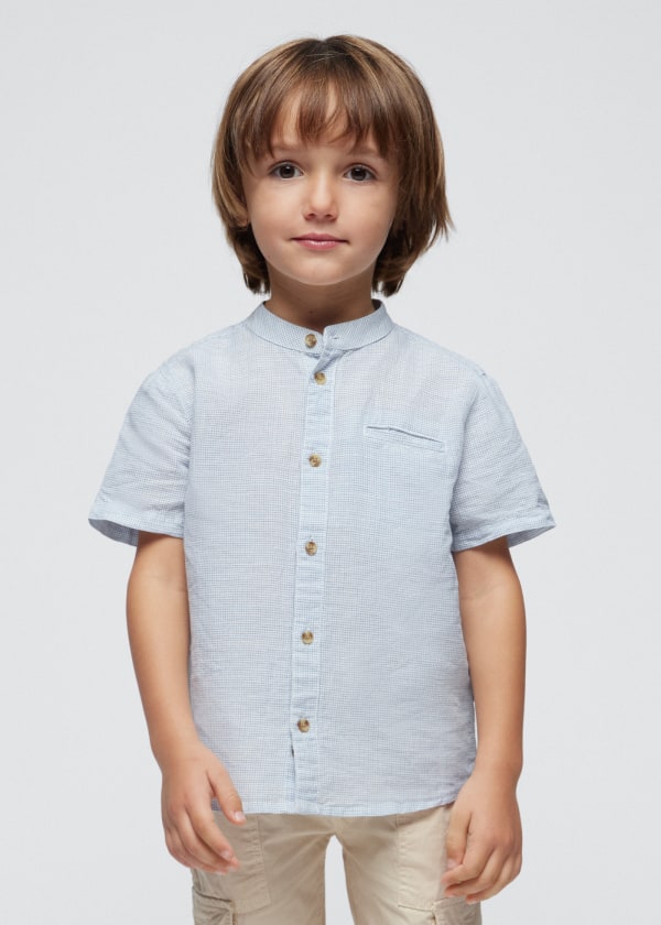 Mayoral Age 4 Boys Mao Linen Shirt 3113–53