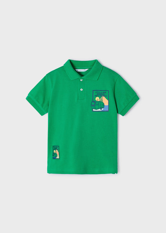 Mayoral Age 4 Boys Graphic Print  Polo Shirt