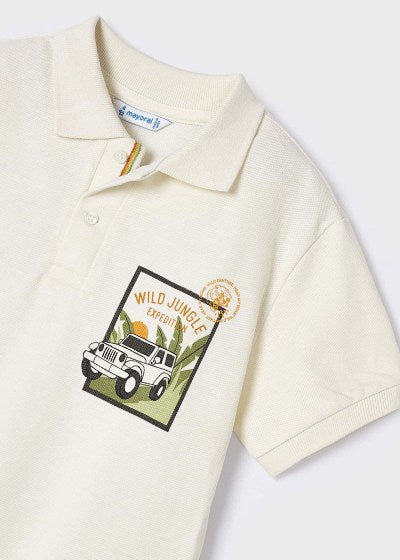 Mayoral Age 4 Boys Printed Polo Shirt