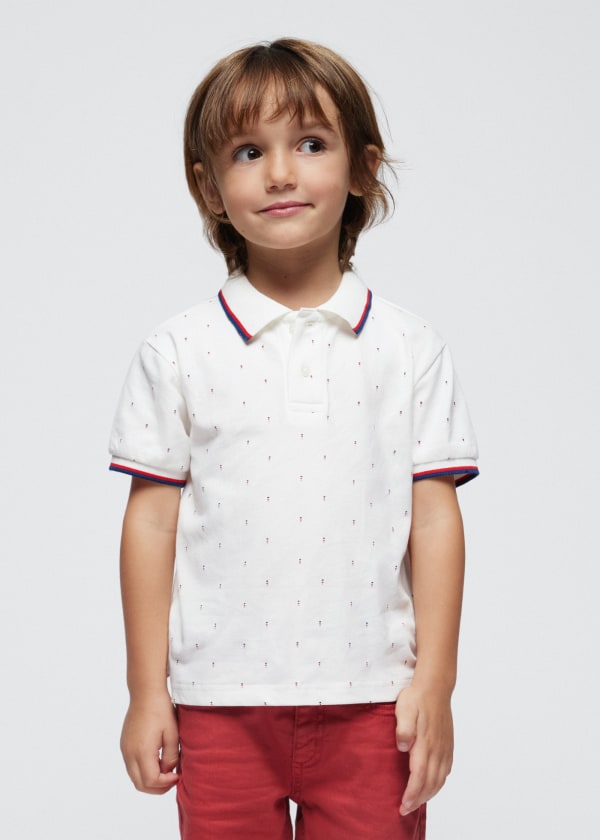 Mayoral Age 4 Boys Printed Polo Shirt 3109–46