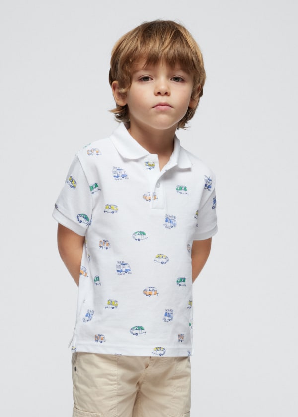 Copy of Mayoral Age 4 Boys Printed Polo Shirt