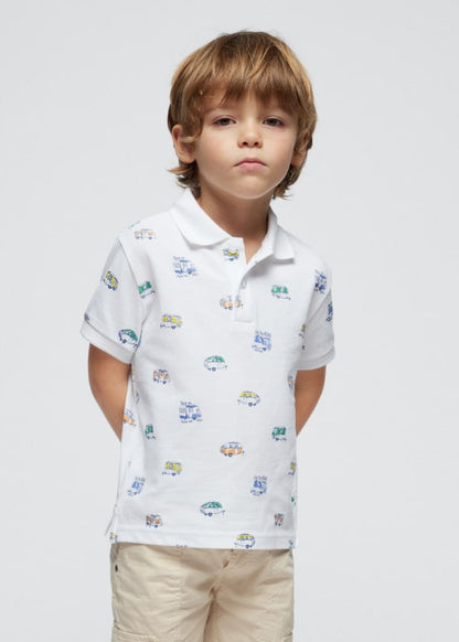 Copy of Mayoral Age 4 Boys Printed Polo Shirt